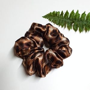 8 for $15 * Medium Satin Leopard Print Scrunchie